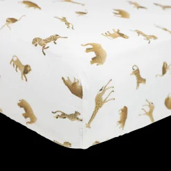 Organic Cotton Muslin Crib Sheet - Animal Crackers