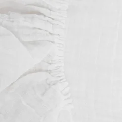Organic Cotton Muslin Crib Sheet - White