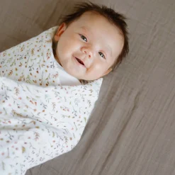 Organic Cotton Muslin Crib Sheet - Driftwood