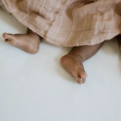 Organic Cotton Muslin Crib Sheet - White