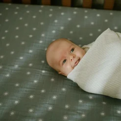 Organic Cotton Muslin Crib Sheet - Sage Suns