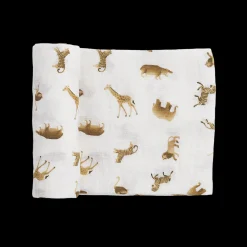 Organic Cotton Muslin Swaddle Blanket - Animal Crackers