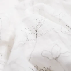 Organic Cotton Muslin Swaddle Blanket - Pencil Floral