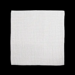 Organic Cotton Muslin Swaddle Blanket - Sand Stripe