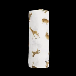 Organic Cotton Muslin Swaddle Blanket - Animal Crackers