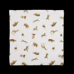 Organic Cotton Muslin Swaddle Blanket 2 Pack - Animal Crackers