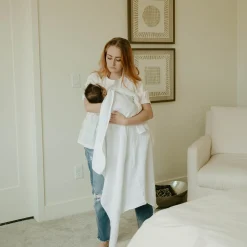 Organic Cotton Muslin Swaddle Blanket - White