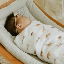 Organic Cotton Muslin Swaddle Blanket 2 Pack - Animal Crackers