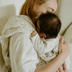 Organic Cotton Muslin Swaddle Blanket 2 Pack - Floral Field