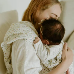 Organic Cotton Muslin Swaddle Blanket - Floral Field