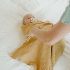 Organic Cotton Muslin Swaddle Blanket 2 Pack - Swallows