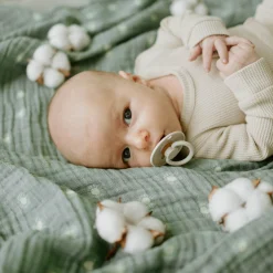 Organic Cotton Muslin Swaddle Blanket 2 Pack - Sage Suns