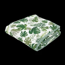 Original Cotton Muslin Quilt - Tropical Leaf