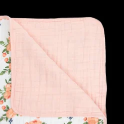 Original Cotton Muslin Quilt - Watercolor Roses