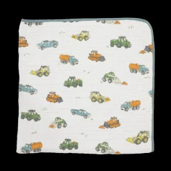 Original Cotton Muslin Quilt - Work Trucks