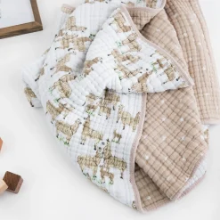 Original Cotton Muslin Quilt - Llama Llama