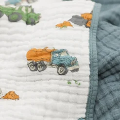 Original Cotton Muslin Quilt - Work Trucks