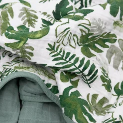 Original Cotton Muslin Quilt - Tropical Leaf
