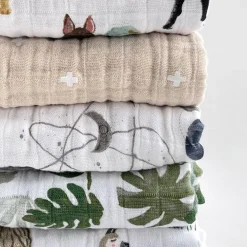 Original Cotton Muslin Quilt - Tropical Leaf