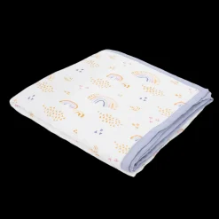 Original Deluxe Muslin Quilt - Rainbows & Raindrops