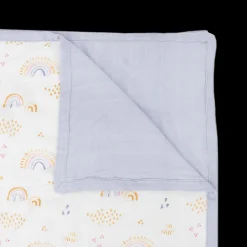 Original Deluxe Muslin Quilt - Rainbows & Raindrops