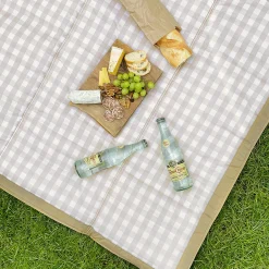 Outdoor Blanket - Beige Buffalo Check