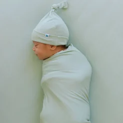 Stretch Knit Crib Sheet - Frost Green