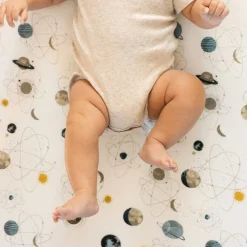 Stretch Knit Crib Sheet - Planets