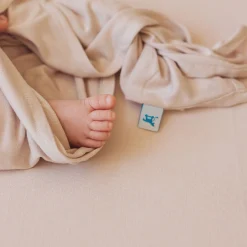 Stretch Knit Swaddle and Hat Set - Soft Blush