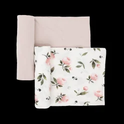 Stretch Knit Swaddle Blanket 2 Pack - Watercolor Rose