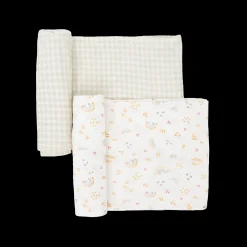 Stretch Knit Swaddle Blanket 2 Pack - Rainbows
