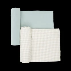 Stretch Knit Swaddle Blanket 2 Pack - Frost Green