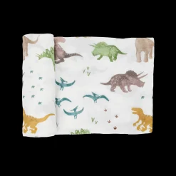 Stretch Knit Swaddle Blanket - Dino Pals