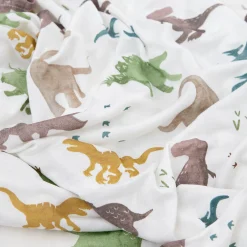 Stretch Knit Swaddle Blanket - Dino Pals