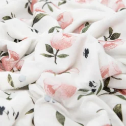 Stretch Knit Swaddle Blanket - Watercolor Rose