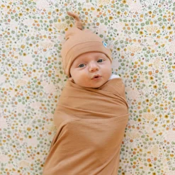 Stretch Knit Swaddle Blanket 2 Pack - Pressed Petals