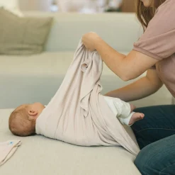Stretch Knit Swaddle Blanket - Soft Blush