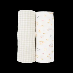 Stretch Knit Swaddle Blanket 2 Pack - Rainbows