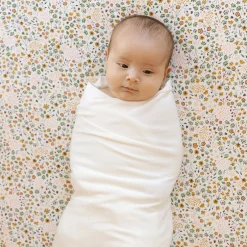 Stretch Knit Swaddle Blanket - White