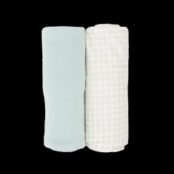 Stretch Knit Swaddle Blanket 2 Pack - Frost Green