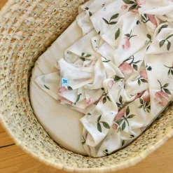 Stretch Knit Swaddle Blanket 2 Pack - Watercolor Rose