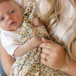Stretch Knit Swaddle Blanket - Pressed Petals