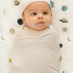 Stretch Knit Swaddle Blanket - Pebble