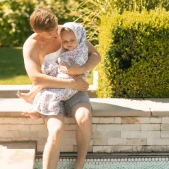 Toddler Hooded Towel - Pressed Petals