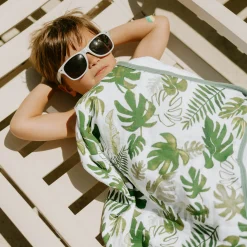 Toddler Hooded Towel - Tropical Leaf